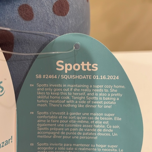 NWT 8” Spotts The Navy Blue Cheetah Squishmallow - Picture 4 of 4